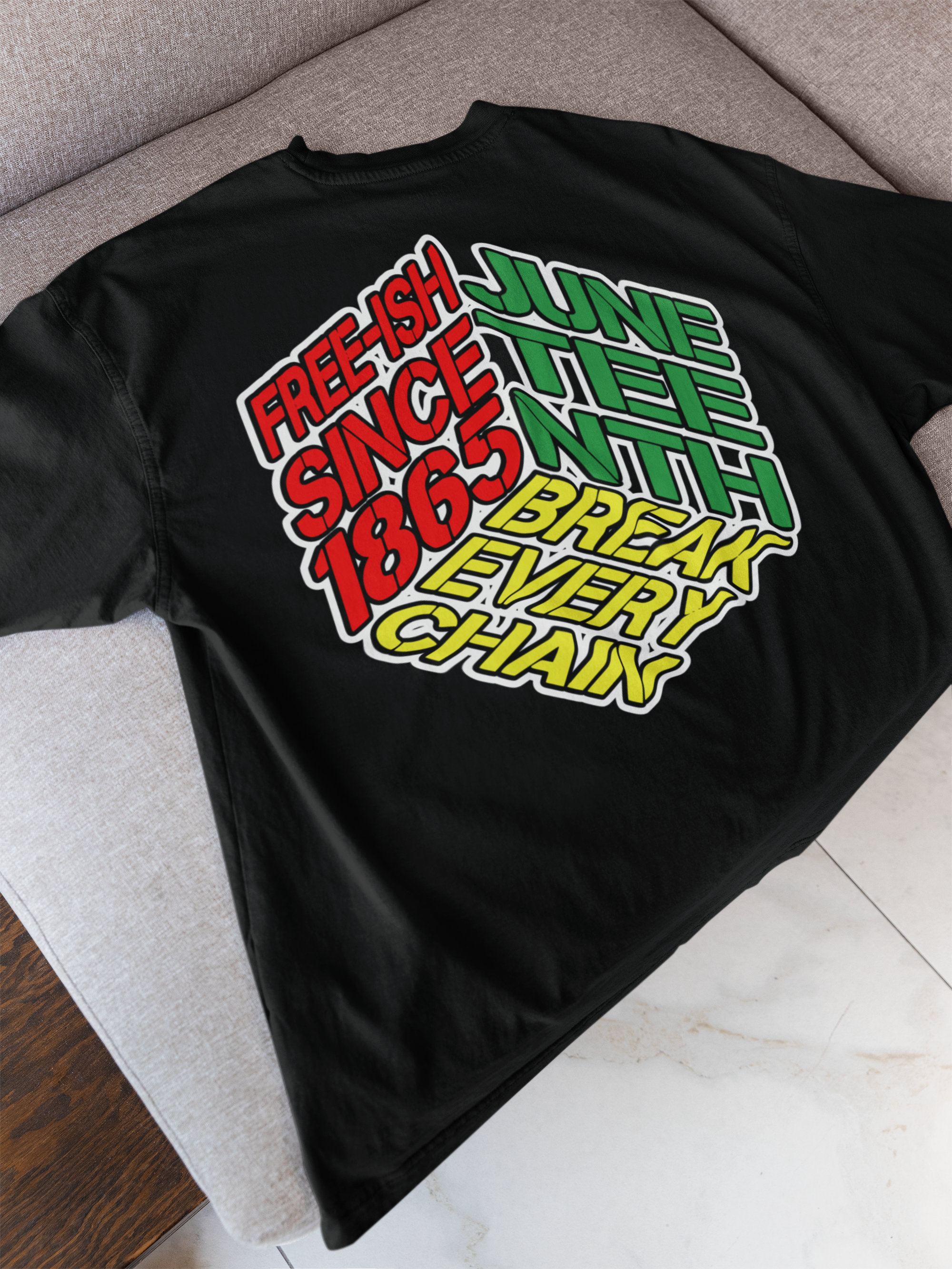 Juneteenth Cube T-Shirt - Pan-African Pride Tee | Eminence Clothing