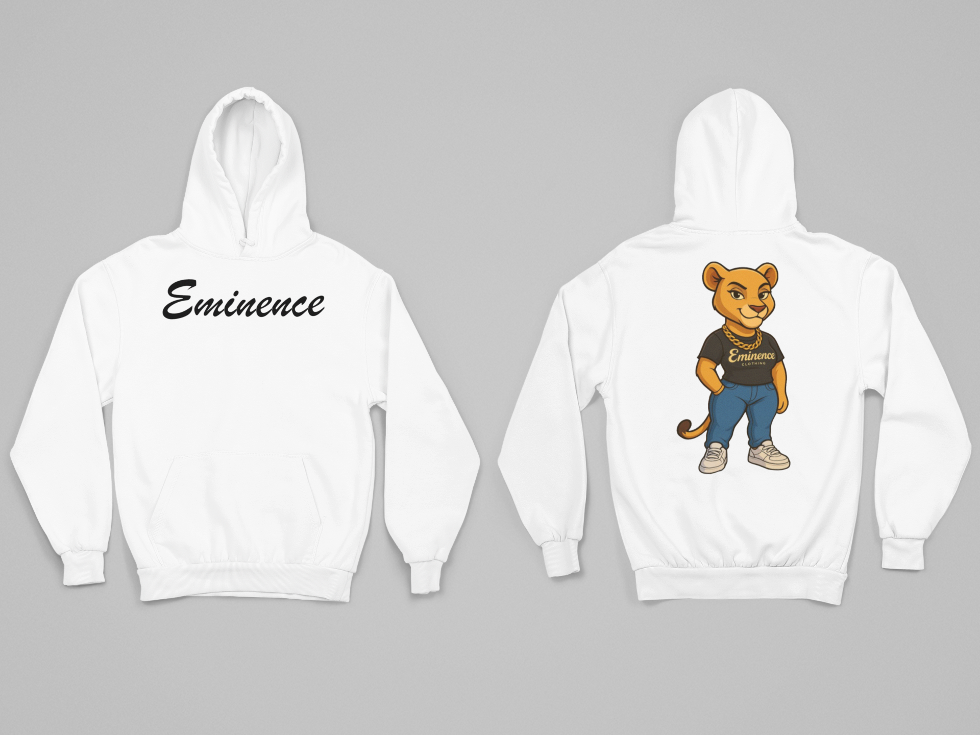 Cartoon Eminence Lioness Hoodie | Bold Streetwear Hoodie | Eminence Clothing