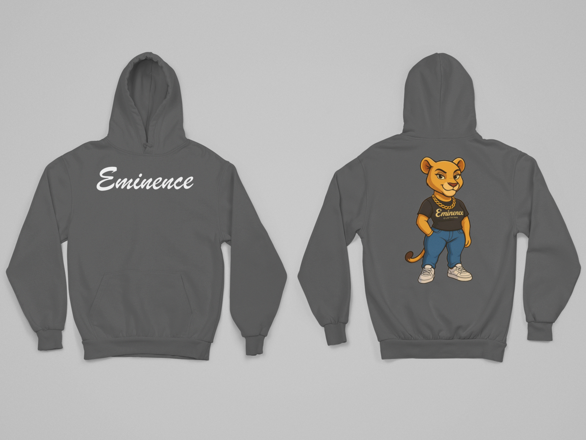 Cartoon Eminence Lioness Hoodie | Bold Streetwear Hoodie | Eminence Clothing