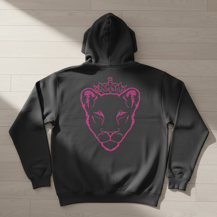 Eminence Purple Lioness Gray Hoodie Back