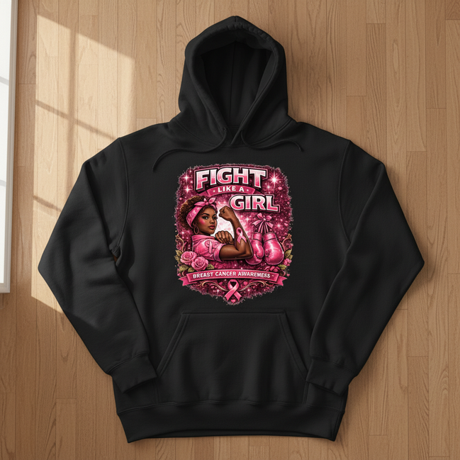 Fight Like a Girl Black Hoodie