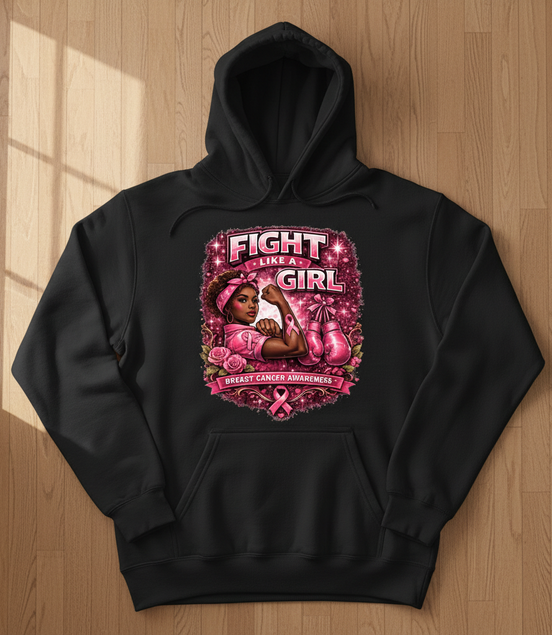 Fight Like a Girl Black Hoodie