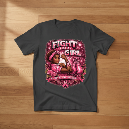 Fight Like a Girl Gray T-Shirt