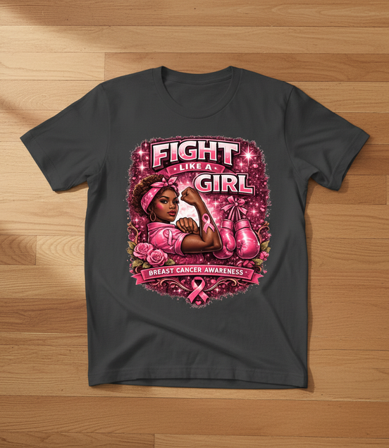 Fight Like a Girl Gray T-Shirt