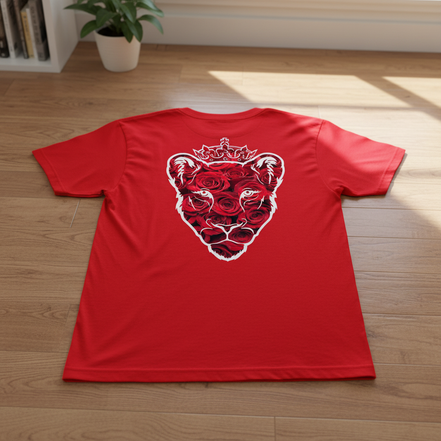 Eminence Red Rose Lioness Red T-Shirt Back