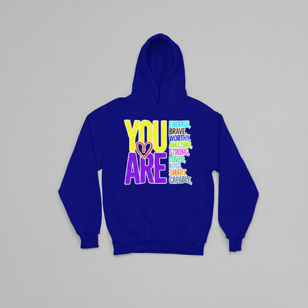 You Are Hoodie - Blue - Front View