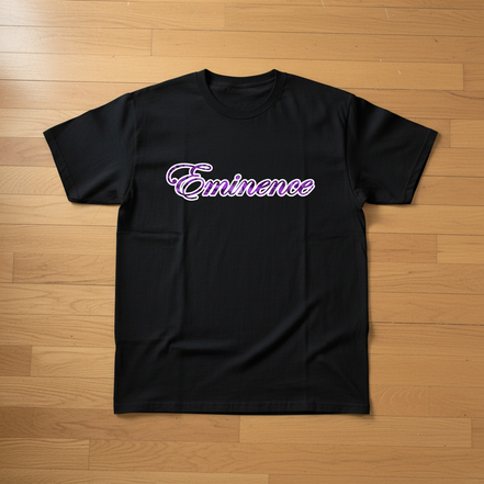 Eminence Purple Rose Lioness Black T-Shirt Front