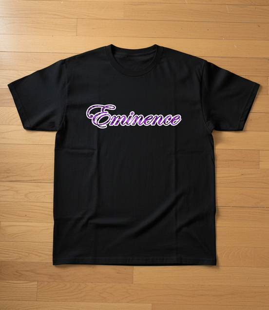 Eminence Purple Rose Lioness Black T-Shirt Front