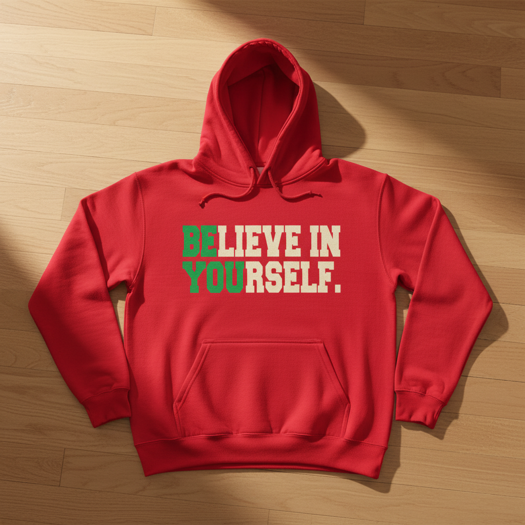 Believe in Yourself Red Hoodie