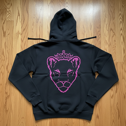 Eminence Purple Lioness Black Hoodie Back