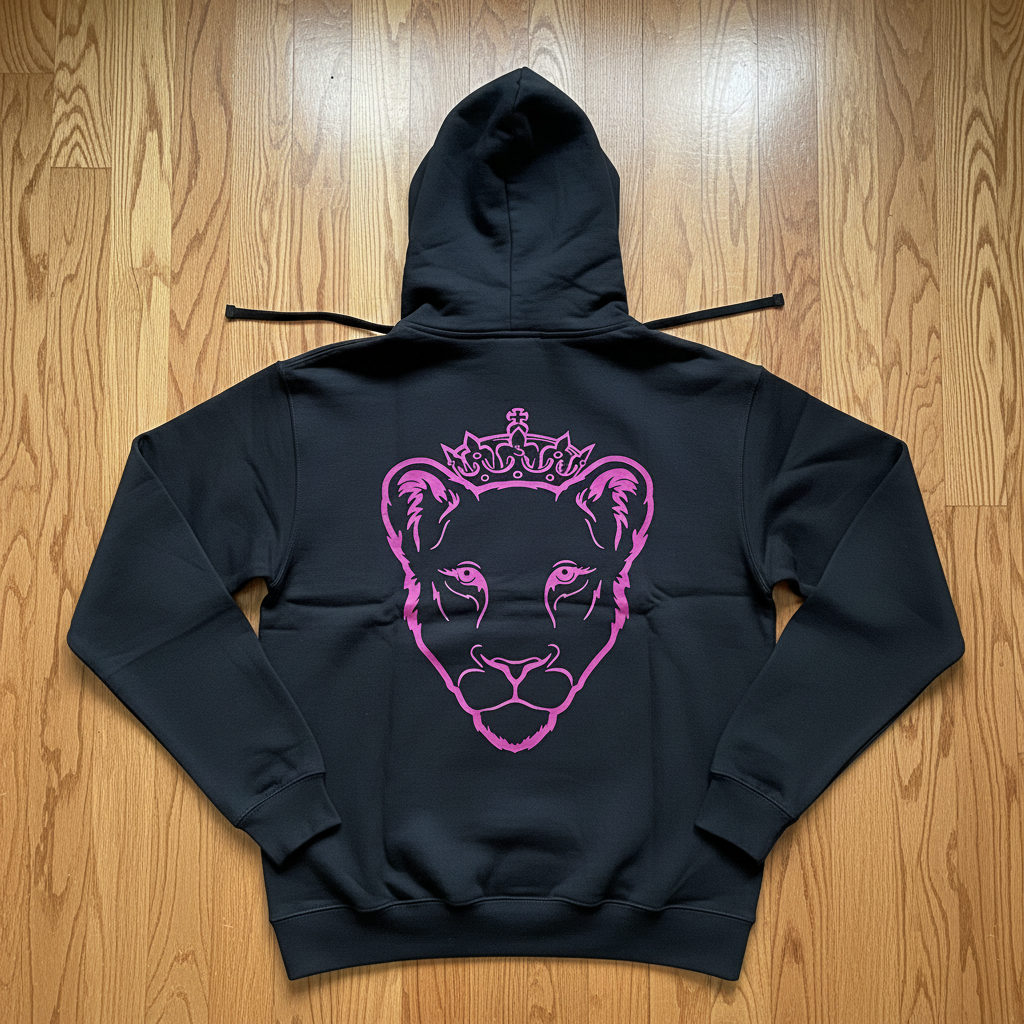 Eminence Purple Lioness Black Hoodie Back
