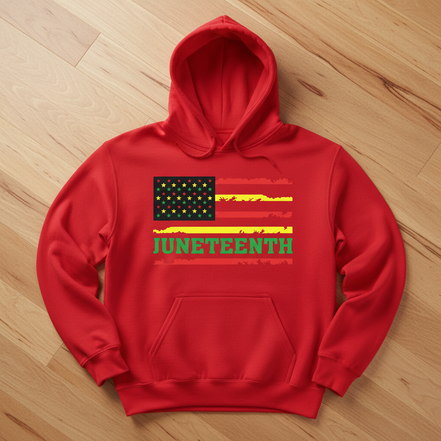 Juneteenth Flag Red Hoodie