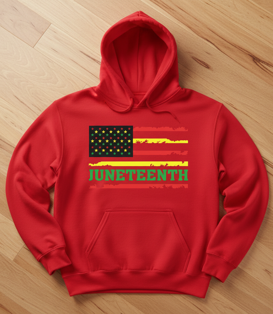 Juneteenth Flag Red Hoodie
