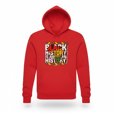Black History is American History Bright Red Hoodie