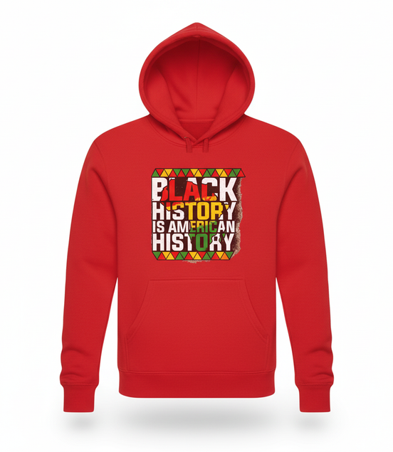 Black History is American History Bright Red Hoodie