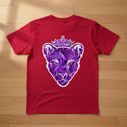Eminence Purple Rose Lioness Red T-Shirt Back