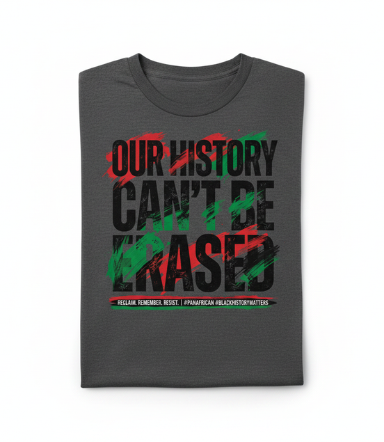 Our History Can't Be Erased Graphic Tee - Dark Gray