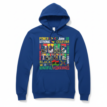 Juneteenth Power Culture Hoodie - Royal Blue