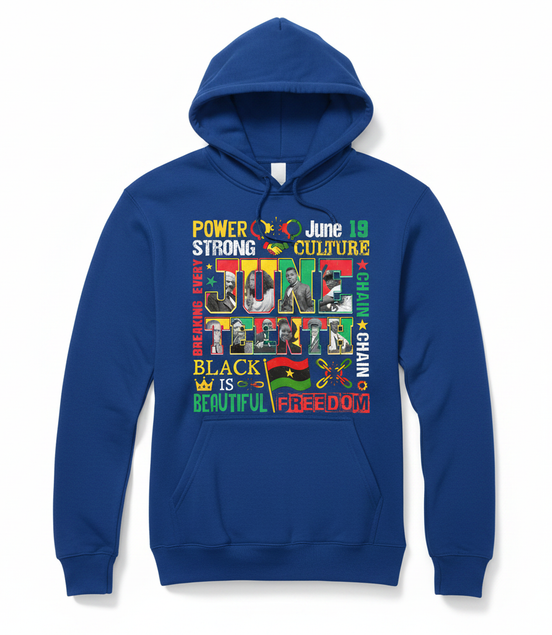 Juneteenth Power Culture Hoodie - Royal Blue