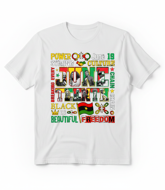 Juneteenth Power Culture Graphic Tee - White