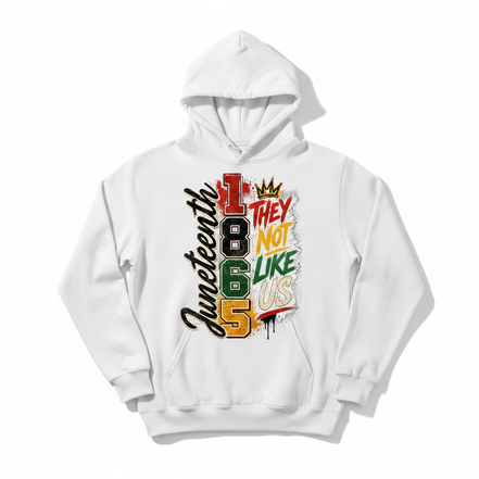 Juneteenth 1865 They Not Like Us Hoodie - White