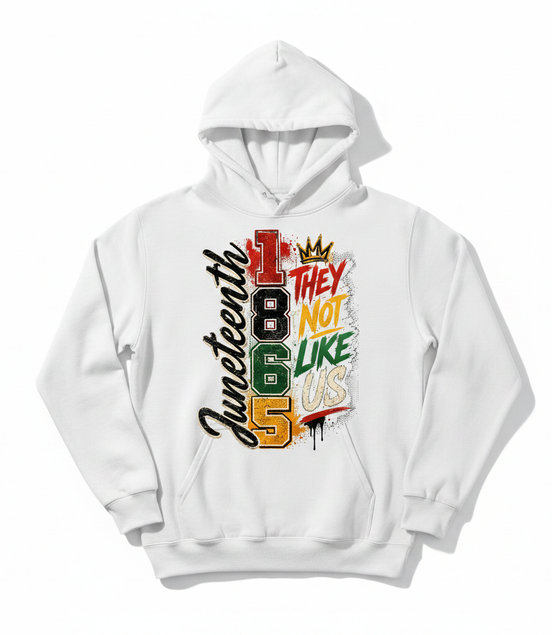 Juneteenth 1865 They Not Like Us Hoodie - White