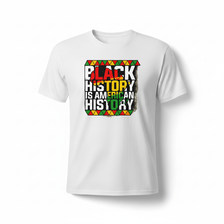 Black History is American History White T-Shirt