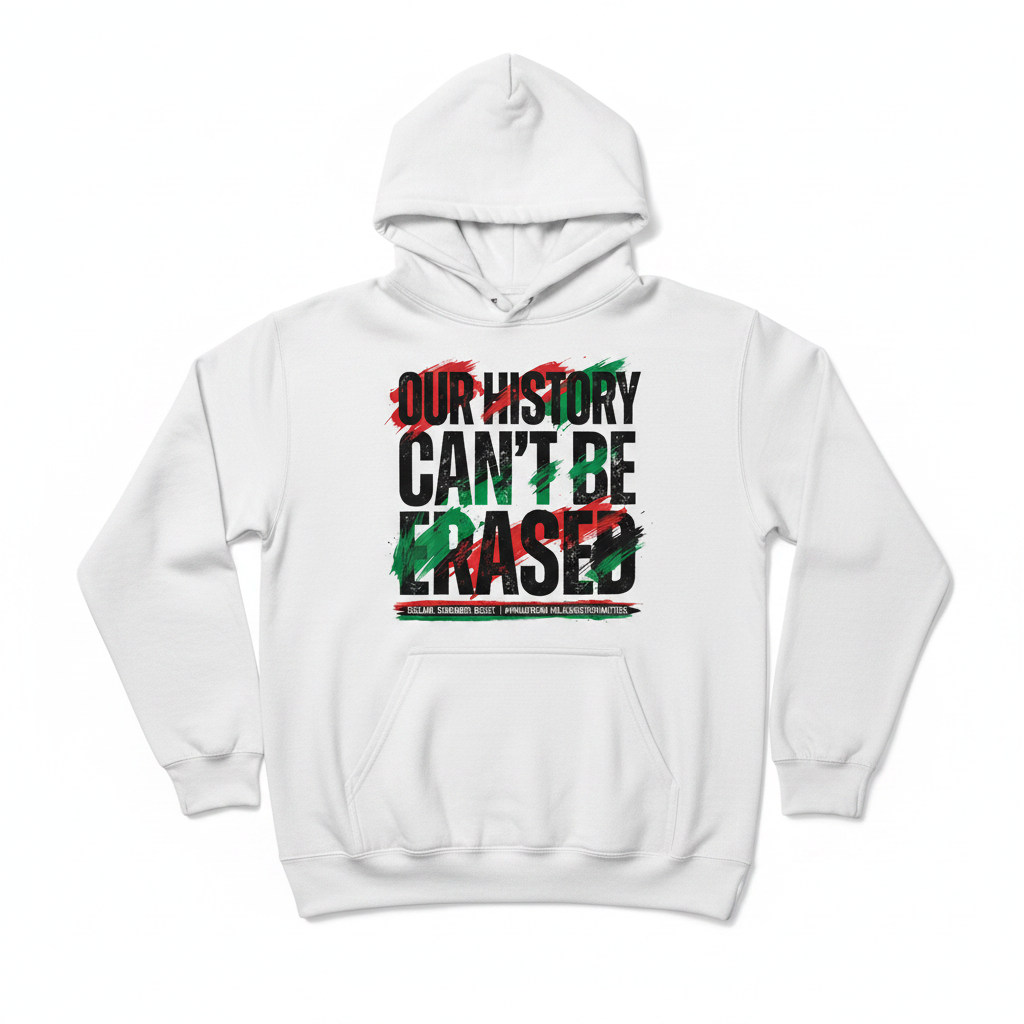Our History Can't Be Erased Hoodie - White