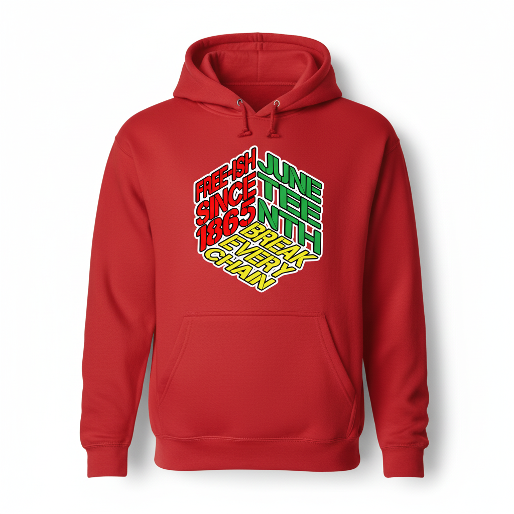 Juneteenth Red Hoodie Front View