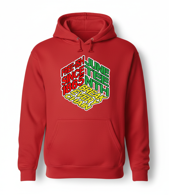 Juneteenth Red Hoodie Front View