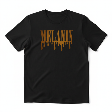 MELANIN Black T-Shirt Front View