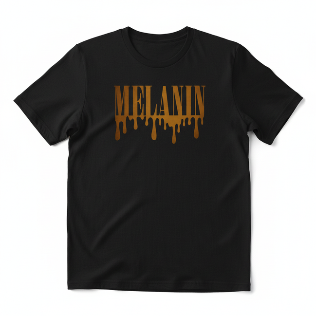 MELANIN Black T-Shirt Front View