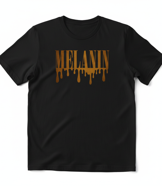 MELANIN Black T-Shirt Front View