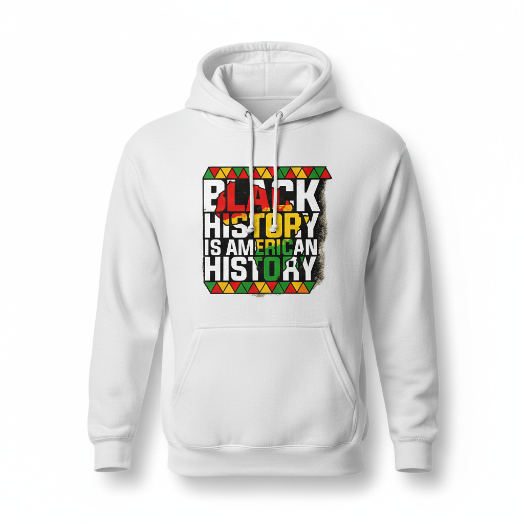 Black History is American History White Hoodie