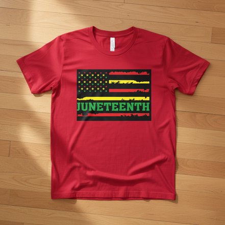 Juneteenth Flag Red T-Shirt
