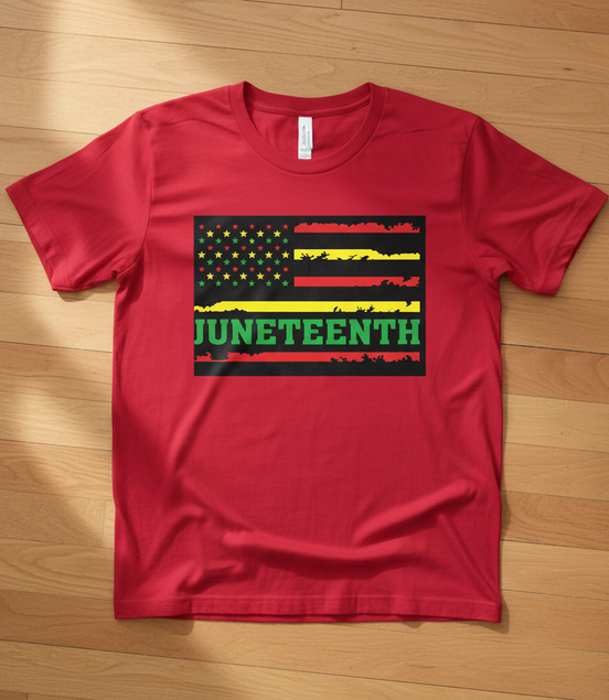 Juneteenth Flag Red T-Shirt