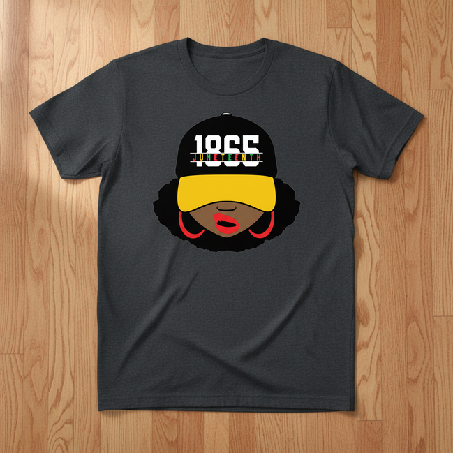 1855 Juneteenth Hat Gray T-Shirt