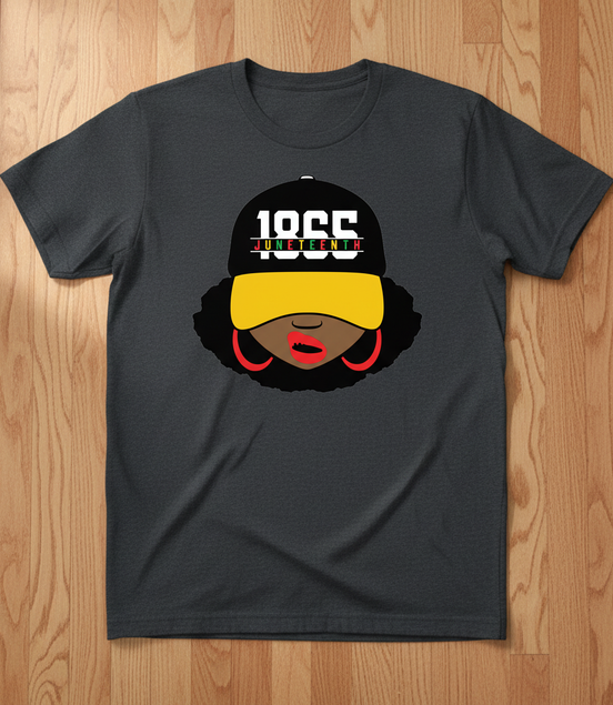 1855 Juneteenth Hat Gray T-Shirt
