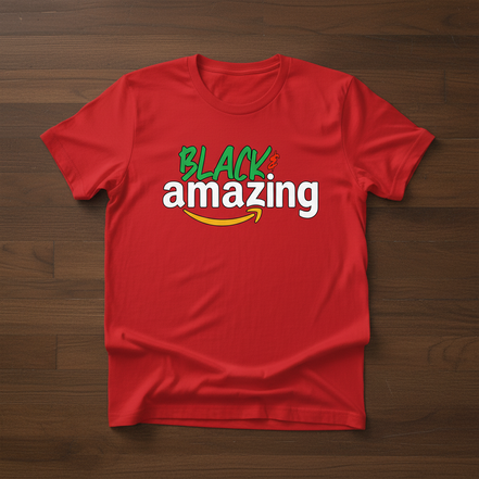 Black & Amazing Red T-Shirt