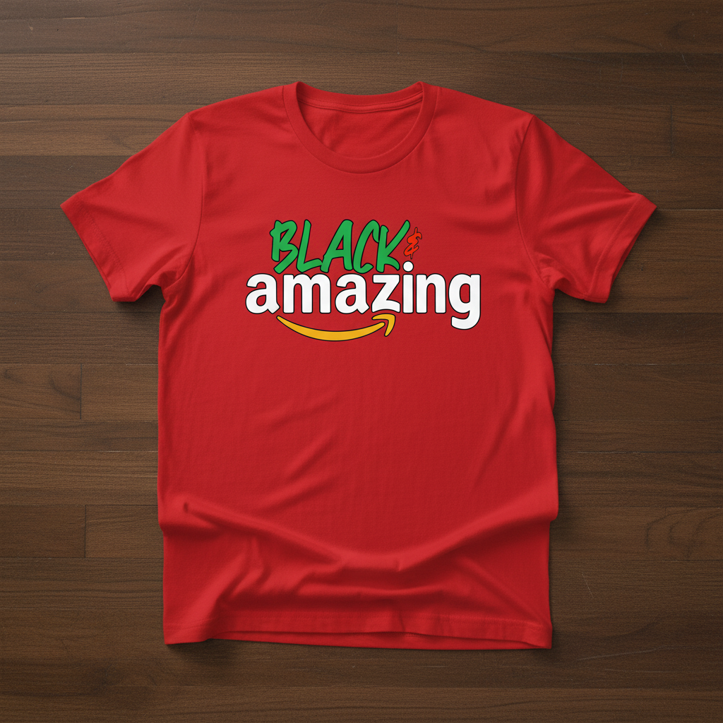 Black & Amazing Red T-Shirt