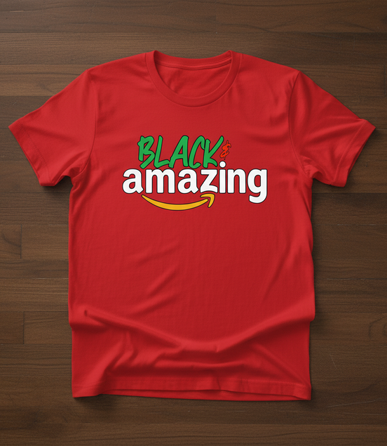 Black & Amazing Red T-Shirt