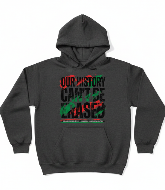Our History Can't Be Erased Hoodie - Dark Gray