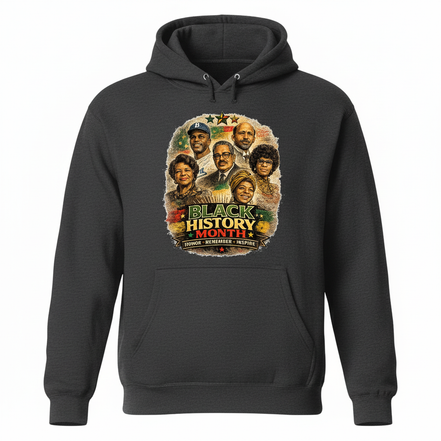 Black History Month Dark Gray Hoodie