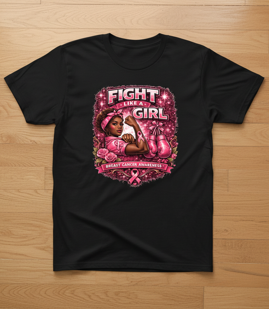 Fight Like a Girl Black T-Shirt