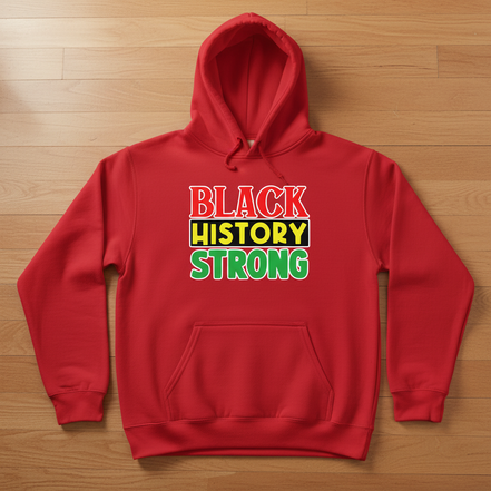 Black History Strong Red Hoodie