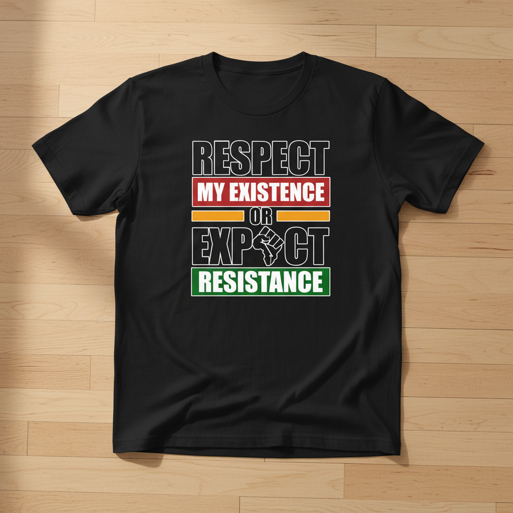 Respect My Existence Black T-Shirt