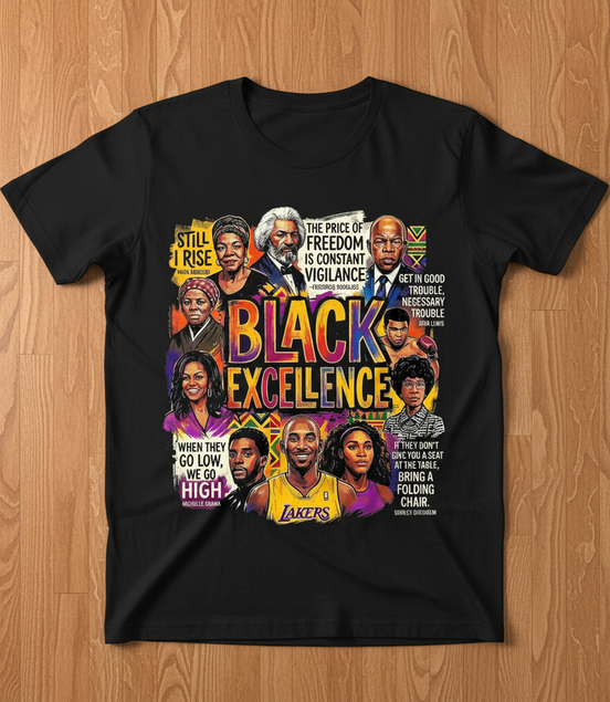 Black Excellence Black T-Shirt