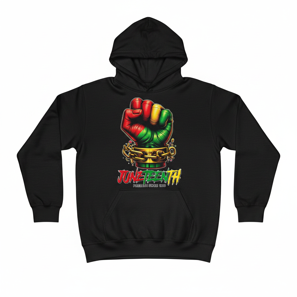 Juneteenth Free Ish Since 1865 Hoodie - Black