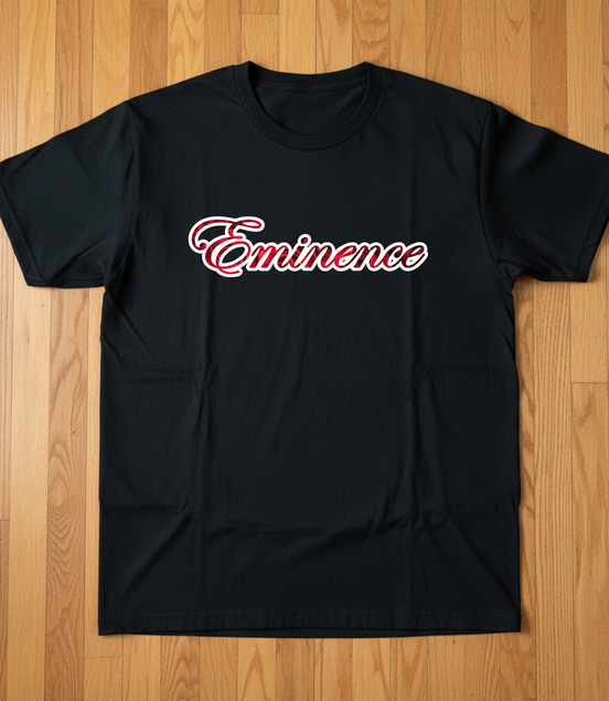 Eminence Red Rose Lioness Black T-Shirt Front