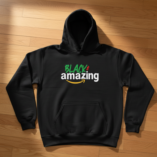 Black & Amazing Black Hoodie